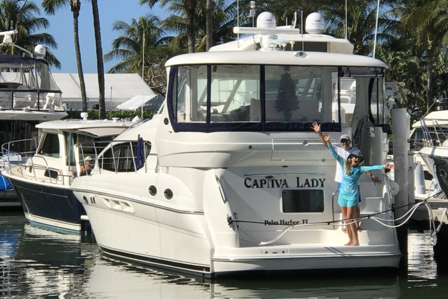 Captiva Lady with crew on aft deck.